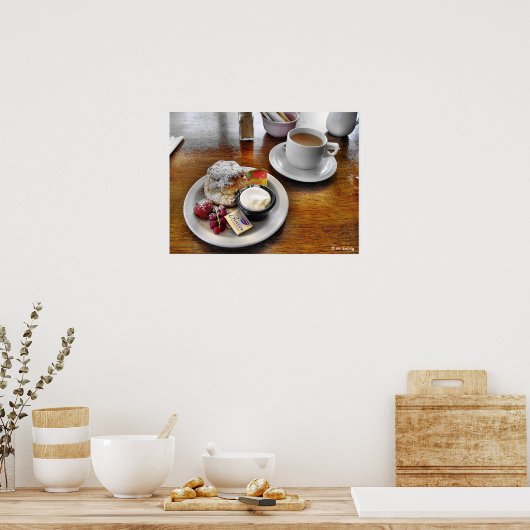 Tee und Scones Print oder Poster (Küche)