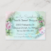 Tee und Symphonie Visitenkarte (Rückseite)