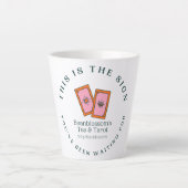 Tee und Tarot Latte Tasse (Vorderseite)