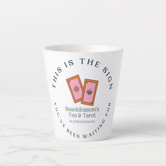 Tee und Tarot Latte Tasse (Vorderseite)