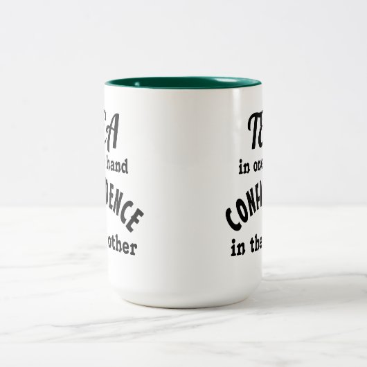 Tee und Vertrauen 2-Tone-Tasse, 15 oz Zweifarbige Tasse (Mittel)