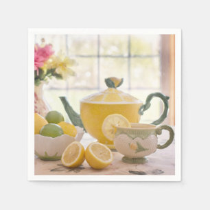 Tee und Zitronenpapier Napkins Serviette