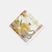 Tee und Zitronenpapier Napkins Serviette (Ecke)