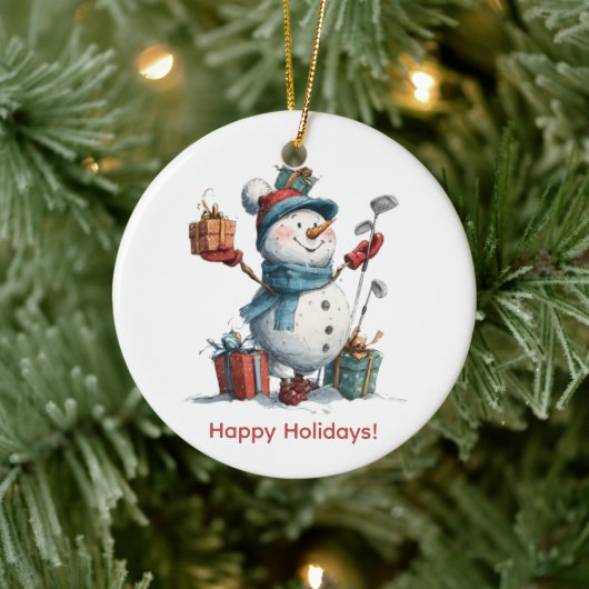 Tee Up Holiday Cheer Keramik Ornament (Baum)