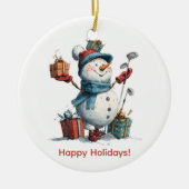 Tee Up Holiday Cheer Keramik Ornament (Vorne)
