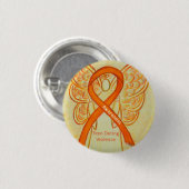 Tee Verabredet Gewalt Bewusstsein Angel Ribbon But Button (Vorne & Hinten)