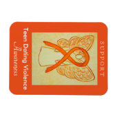 Tee Verabredet Gewalt Bewusstsein Ribbon Angel Mag Magnet (Horizontal)