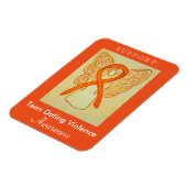 Tee Verabredet Gewalt Bewusstsein Ribbon Angel Mag Magnet (Linke Seite)