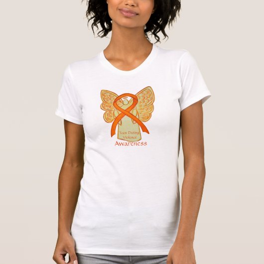 Tee Verabredet Gewalt Orange Awareness Ribbon Shir (Vorderseite)