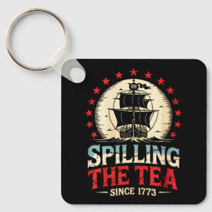 Tee verschütten seit 1773 4. Juli US Vintage Schlüsselanhänger