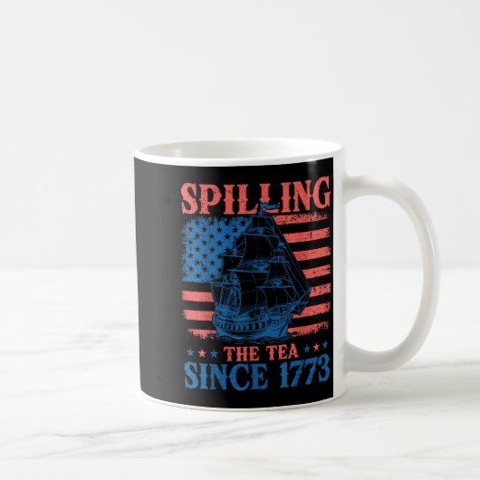 Tee verschütten seit 1773 Geschichtslehrer 4. Kaffeetasse (Rechts)