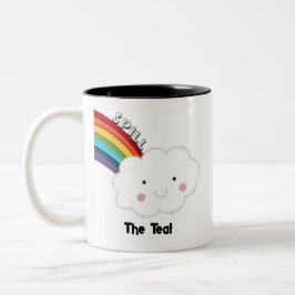 Tee verschütten zweifarbige tasse