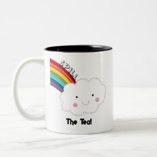 Tee verschütten zweifarbige tasse
