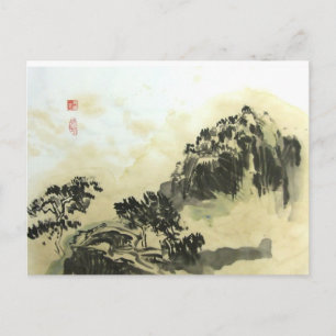 Tee Wash Landscape Postcard Postkarte