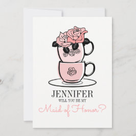 Tee wird meine Trauzeugin Bridesmaid Card sein Einladung