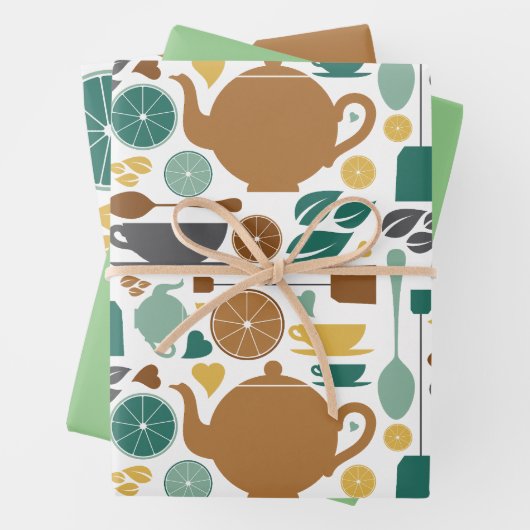Tee-Wrapping-Papier Geschenkpapier Set (Beispiel)