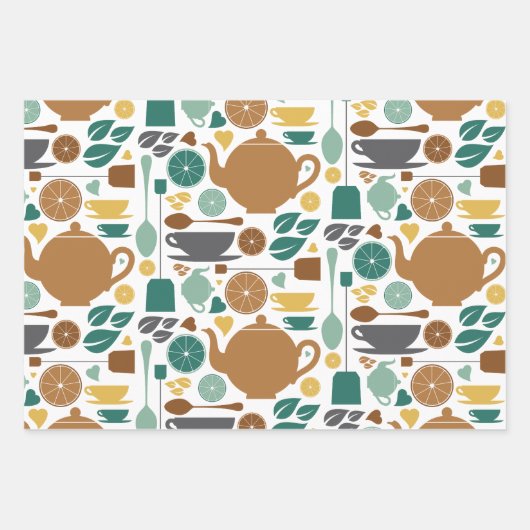 Tee-Wrapping-Papier Geschenkpapier Set (Vorderseite)