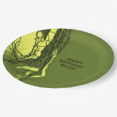 Tee-Yellow Geburtstagsparty Net & Volleyball Pappteller (Schrägansicht)