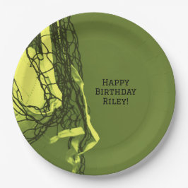 Tee-Yellow Geburtstagsparty Net & Volleyball Pappteller