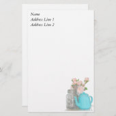 Tee-Zeit-Briefpapier Briefpapier (Vorne/Hinten)