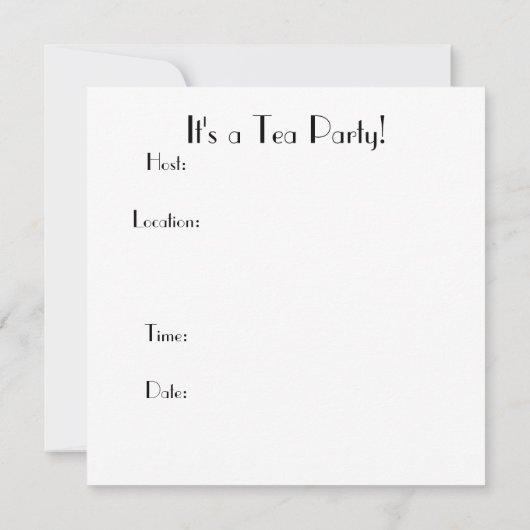 Tee-Zeit! Einladung (Rückseite)