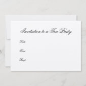 Tee-Zeit-Einladung Einladung (Rückseite)