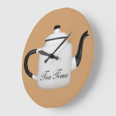 Tee-Zeit Große Wanduhr (Winkel)