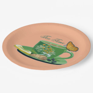 Tee-Zeit-Schale u. Saucer-PapierTeller Pappteller