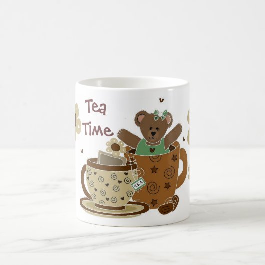 Tee-Zeit-Teddybär-Schale Kaffeetasse (Mittel)