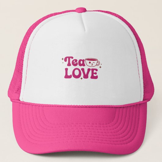 TEE-ZEIT TEE-LIEBE TRUCKERKAPPE (Vorderseite)