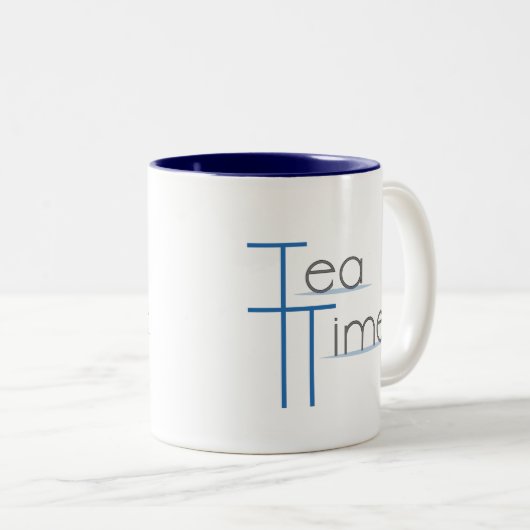 Tee-Zeit Zweifarbige Tasse (VorderseiteRechts)