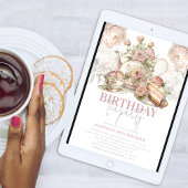 Tee zum Geburtstag Party Florenz Elegante Einladung