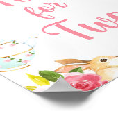 Tee zum zweiten Geburtstag Tea Party signieren Poster (Ecke)