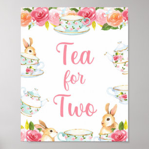 Tee zum zweiten Geburtstag Tea Party signieren Poster