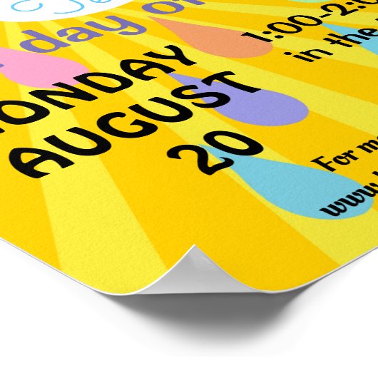 Tee zurück zum PTA-Event in der Schule Poster (Ecke)