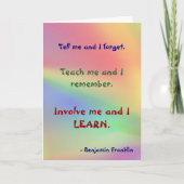 Teeach Me Franklin Quote Card Dankeskarte (Vorderseite)