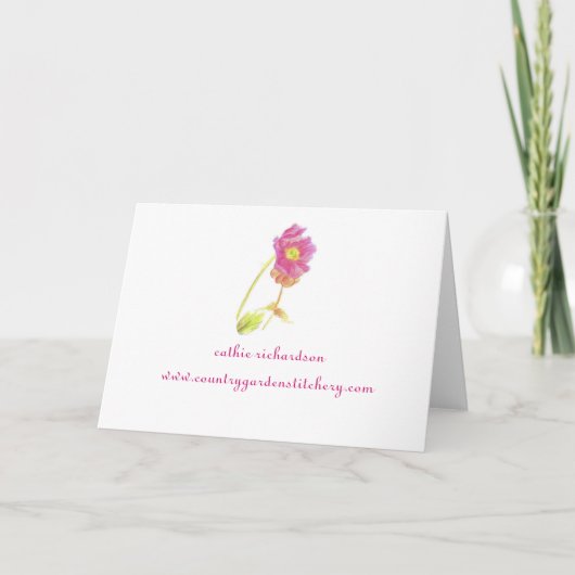 Teeaufenthalt Teezeit Blume Einladung (Rückseite)