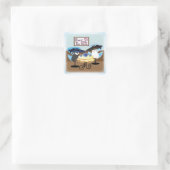 Teeaufkleber für Ewe & Me Quadratischer Aufkleber (Tasche)