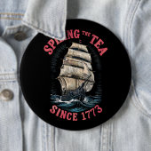 Teeausbreitung Seit 1773 4. Juli Button (Beispiel)