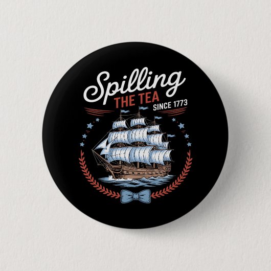 Teeausbreitung seit 1773, 4. Juli Button (Vorderseite)