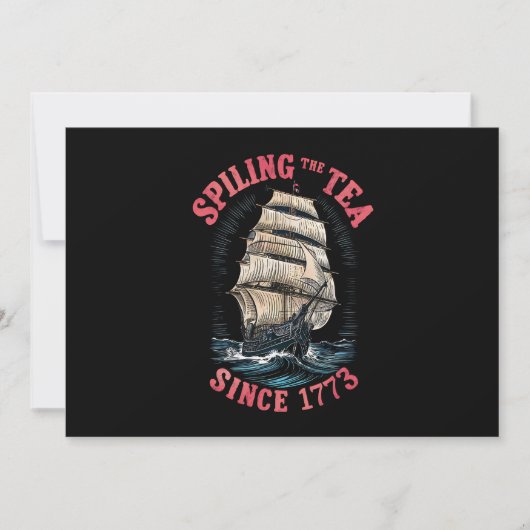 Teeausbreitung Seit 1773 4. Juli Einladung (Vorderseite)