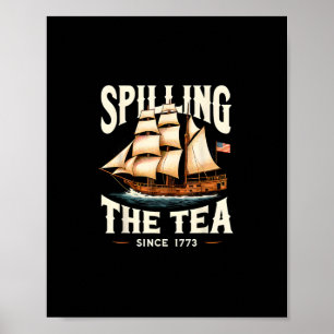 Teeausbreitung seit 1773 4. Juli Retro USA Poster