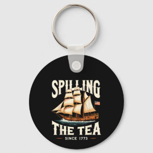 Teeausbreitung seit 1773 4. Juli Retro USA Schlüsselanhänger