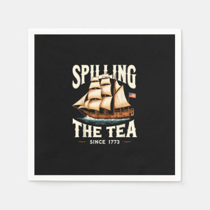 Teeausbreitung seit 1773 4. Juli Retro USA Serviette
