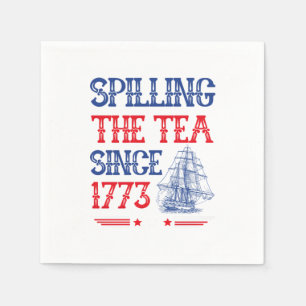 Teeausbreitung seit 1773 4. Juli Vintag Serviette