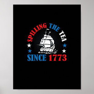 Teeausbreitung Seit 1773 amerikanische Geschichte  Poster