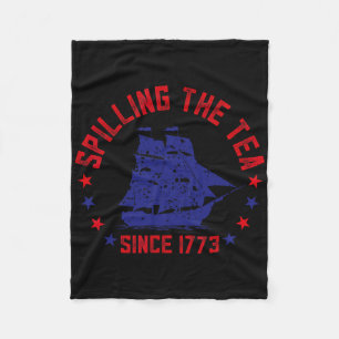 Teeausbreitung Seit 1773 Amerikanische Unabhängigk Fleecedecke