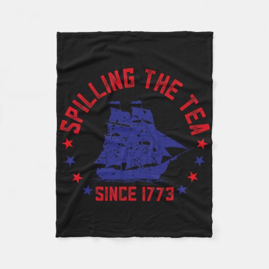 Teeausbreitung Seit 1773 Amerikanische Unabhängigk Fleecedecke (Vorderseite)