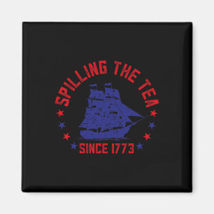 Teeausbreitung Seit 1773 Amerikanische Unabhängigk Magnet