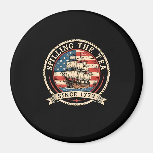 Teeausbreitung seit 1773 Funny 4. Juli Amer Magnet (Vorne)